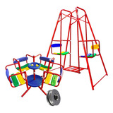 . Combo Calesita Infantil + Hamaca Gemela 1.40 Niños Vxplay 