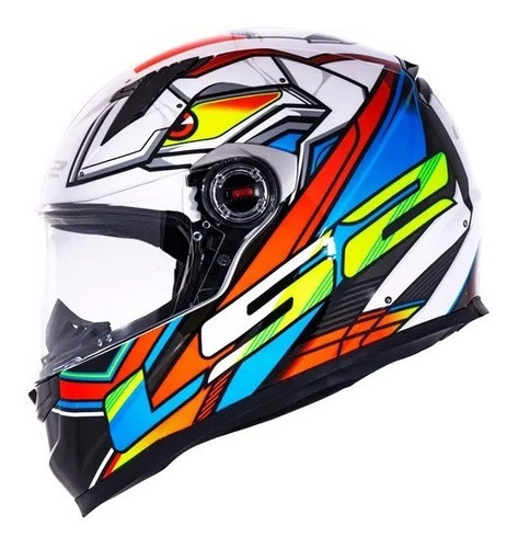 Capacete Integral Ls2 Ff358 Xdrom Xdron Laranja Neon Moto