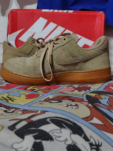 Zapatillas Nike Air Force One 1 Mushroom Suede Gamuza Marrón