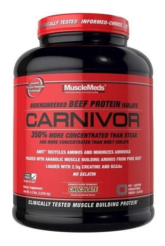 Proteina Musclemeds Carnivor 4 Lbs 56 Porciones Todos Sabore