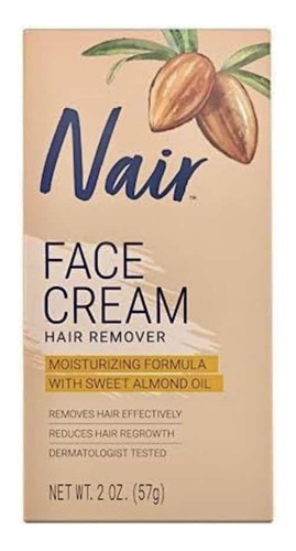 Nair Crema Depilatoria Rostro Aceite Almendras Dulces 57grms