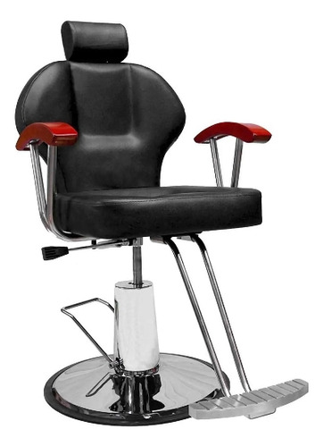 Silla Sillón Barbero Hidráulica Respaldo Reclinable 