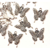 10 Dijes Mariposa (10) De Metal Artesanias Bijou Souvenirs 