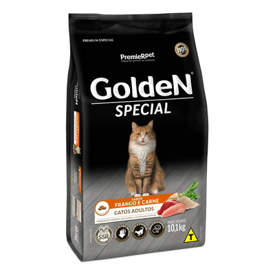 Ração Golden Special Gatos Adultos Frango E Carne 10,1 Kg | Frete grátis