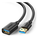 Cabo Extensor Usb 3.0 Ugreen Macho Fêmea Extensão 3 Metros