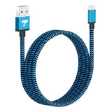 Micro Usb V8 Cable De Datos De Carga Rápida 2 Metros Azul 2m