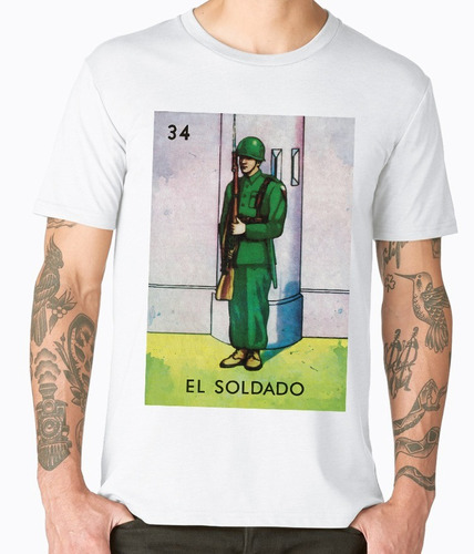 Playeras Cleen Alexer Loteria El Soldado Mod 58