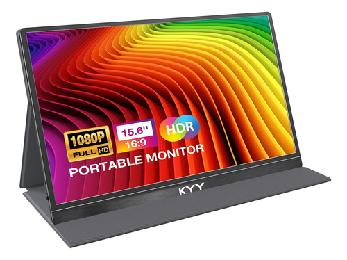 Kyy Monitor Portátil 15.6 Fhd 1080p Usb C Hdmi Monitor Para 