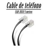 Cable De Telefono 4 Hilos Cam-2rj11 5m