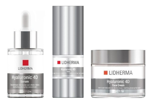 Kit Hyaluronic 4d Crema + Serum + Contorno De Ojos Lidherma 