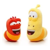 Serie Larva Tuba Amarilla Y Roja Set De Dos Peluches