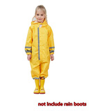 Traje De Lluvia Para Niños Con Capucha, Overol Impermeable