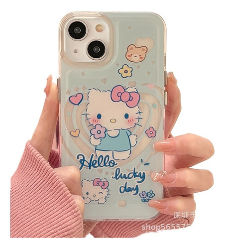 Funda De Hello Kitty Kuromi Para iPhone 13 14 15 Pro Max