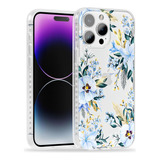 Funda Scorpify Para iPhone 15 Pro Max 6.7 / Flores Azules