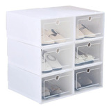 12 Unidades Organizador Zapatos Apilables Blanco Hasta T.44