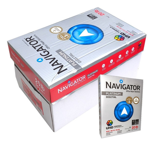 Papel Bond Carta Navigator 75g Caja 5000 Hojas Extra Blanca 