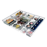 Kit 10 Potes Modular Cristal Organizadores Para Cristal Full