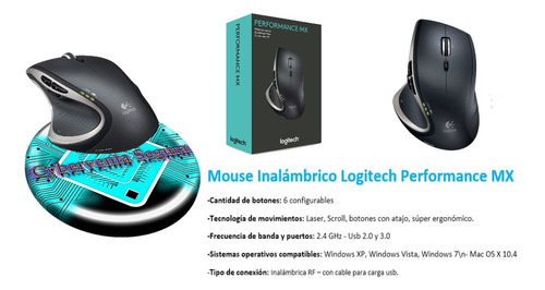 Mouse Inalambrico Logitech Performance Mx (nû3v0)