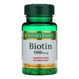 Suplemento Nature´s Bounty Biotin 1000 Mcg X100capsulas 