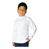 Camiseta Media Polera Escolar Niños Unisex Algodón Interlock