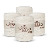 Barbante Euroroma Spesso Cru 24 Fios 1kg 4 Unidades 254m