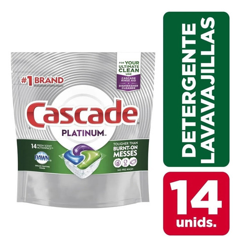 Detergente Lavavajillas Cascade Pl - Unidad a $4221