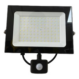 Reflector Led 100w Con Sensor Luz Blanca