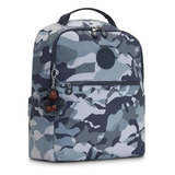 Kipling Mochila Shelden Cinza Camuflada - Importada Eua