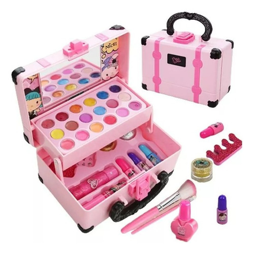 Maleta  Set De Maquillaje  Y Accesorios Para Niñas Real