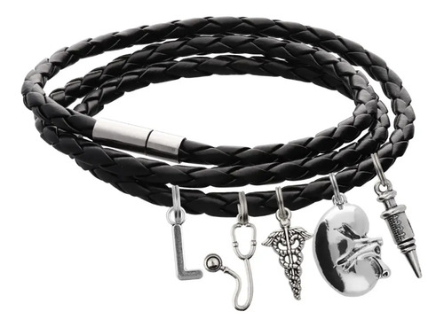 Pulsera Médico Nefrólogo Dije Estetoscopio Riñón Letra Moda