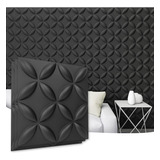 Paneles De Pared 3d Texturizados Art3d Color Negro