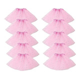 Tutus Niñas Falda Princesa Fiesta Disfraz Rosa Estr  10 Unid