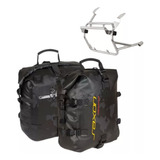 Kit Alforge Estanque 30l Preto 2un + Adaptador Suporte Saxon