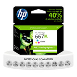 Cartucho Hp 667 Xl Color Original 2374 A 2376 2775 2776 6475