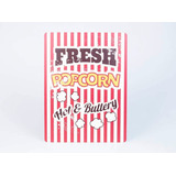 Cuadro Laton Home Popcorn Retro Hot & Buttery