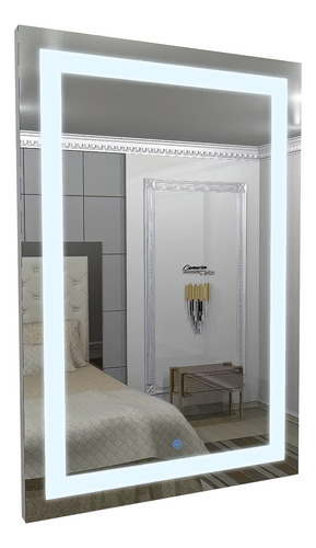 Espelho Led Touch 75x90 Quarto Banheiro Luz Quente E Fria