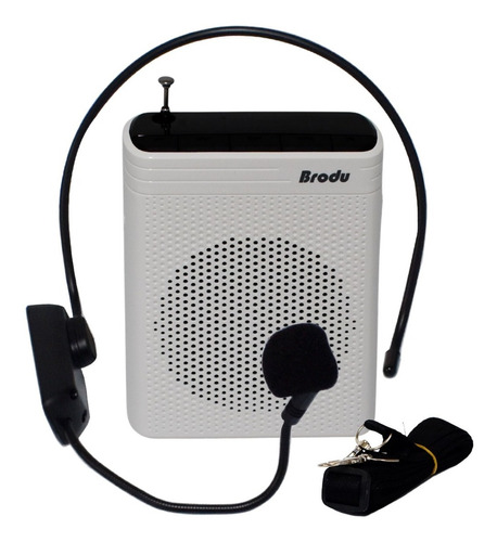 Amplificador De Voz Microfono Wireless Vincha Sd Radio Fm Bt
