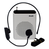 Amplificador De Voz Microfono Wireless Vincha Sd Radio Fm Bt