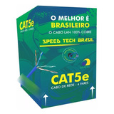 Caixa Cabo De Rede Cat5e Speed Tech Azul 305m 100% Cobre 