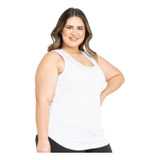 Regata Estampada Plus Size Dry Fit Feminina Academia