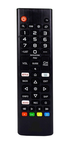 Controle Compatível LG Smart An-mr20ga Akb75855501 Netflix