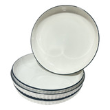 Pack 4 Plato Bowl Sopero Decorativo Liso Redondo Mediano