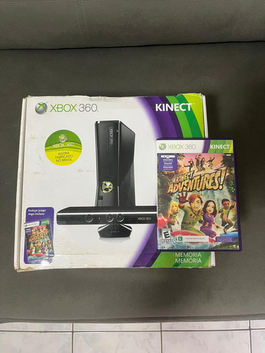 Microsoft Xbox 360 (2 Controles) + Kinect Slim 4gb Standard Destravado + Ou - 50 Jogos