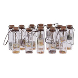 (u) 12pcs Mini Pequeña Botella De Cristal De Lujo Que Desea