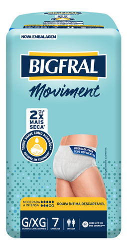 Bigfral Roupa Íntima Moviment G/xg Pct C/7un 