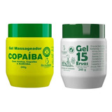 Kit Gel 15 Ervas C/sebo De Carneiro + Gel Copaíba Arnica 