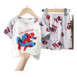 Conjunto De Pijama De Manga Corta Para Niños Pok Mon Spider