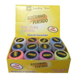 12 Pote 15ml Cor Sortida Tinta Facial Temporária Rostinho 