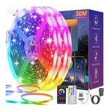 Tira De Luces Led App Bluetooth Control 5050 Rgb 30m (2x15m)