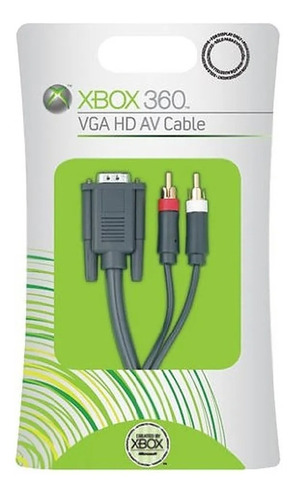 Cable Xbox 360 Vga + 2 Rca / Audio Stereo- Tv, Lcd Hd P/xbox